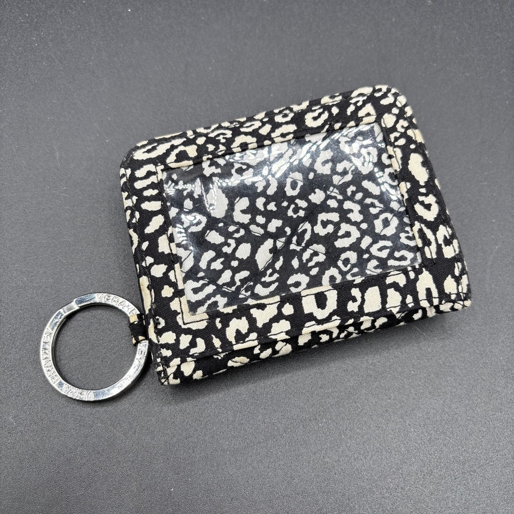 Vera Bradley Leopard Print Fabric Quilted Slim Coin Purse Card Holder